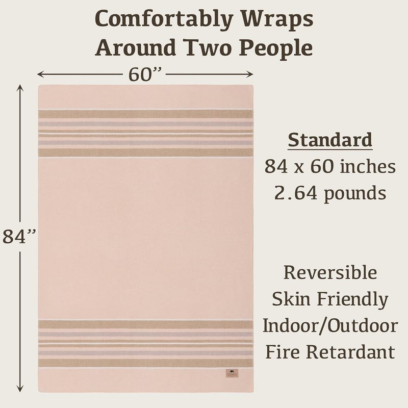 Chubbuck Authentic Chubbuck 100% Wool Blanket Camping (60" x 84") - Large Warm Blanket for Camping, Emergency, Outdoor Concerts and Home Use - Fire Retardant, Soft and Warm Blankets for Winter (Badlands) - Image 2